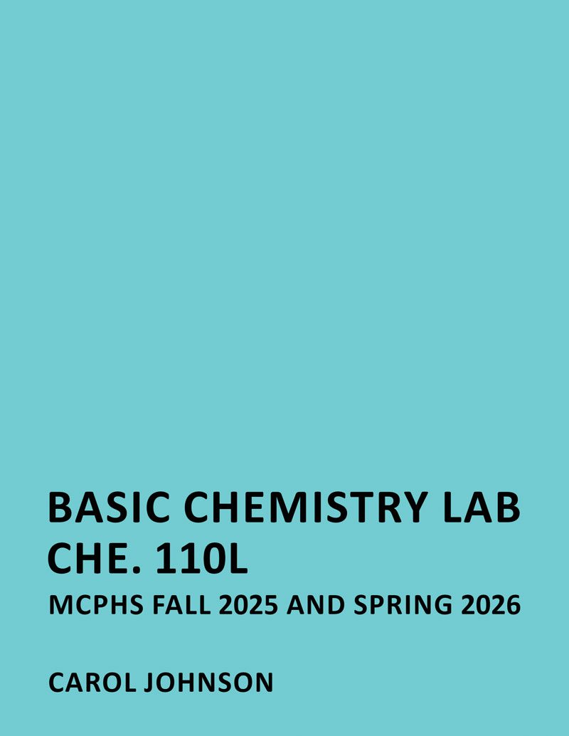 Basic Chemistry Lab CHE 110L MCPHS Fall 2025 and Spring 2026