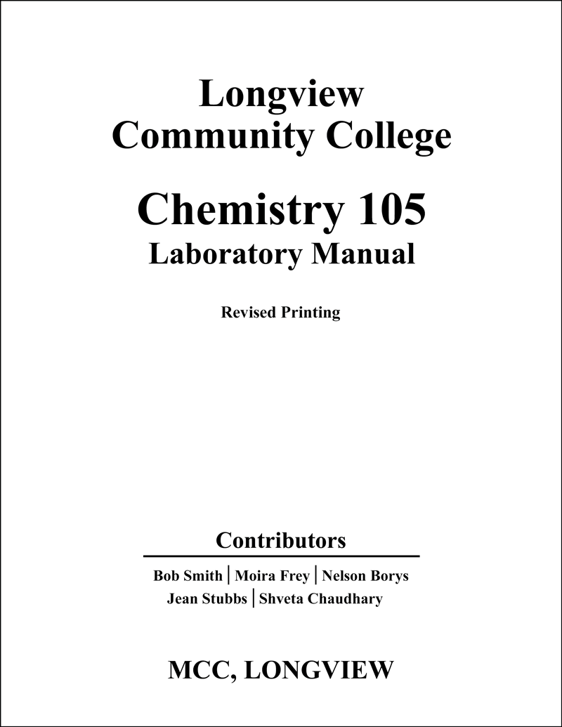 Longview Community College Chemistry 105 Laboratory Manual